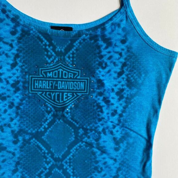 Y2K blue Harley Davidson tank top - Picture 3 of 6